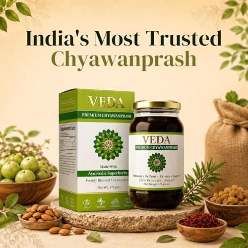 Veda Premium Chyawanprash - Jaggery Based Sugar Free Chyawanprash | 475 Gms | Enriched with Almonds & Saffron 2