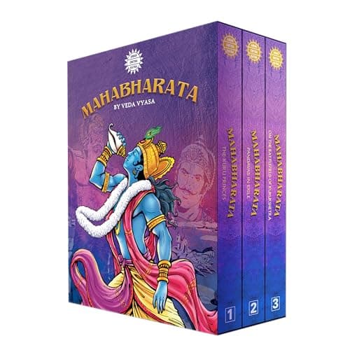 Mahabharata Comic Book Collection – 42 Illustrated Stories in 3 Volumes | Indian Epics, Mythology & Legends | Stories of Krishna, Arjuna, Draupadi & More | Amar Chitra Katha 3