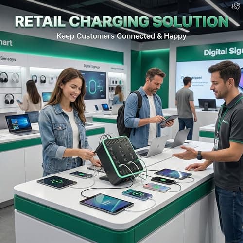 30-Port 200W USB Charging Station Desktop Hub – Fast Smart Multi-Device USB Charger for Phones & Tablets, High-Power Charging for Home, Hotel, School & Shop 5