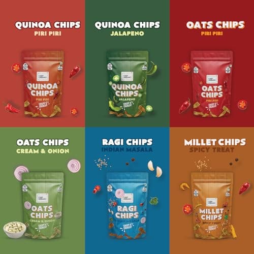 Chef Urbano Millet Chips Spicy Treat 85g Pack of 2 | Gluten Free | | Vegan | Low GI | Crunchy Healthy Snacks | High Protein and Fiber Rich | Good for Diet | Good for Kids 5