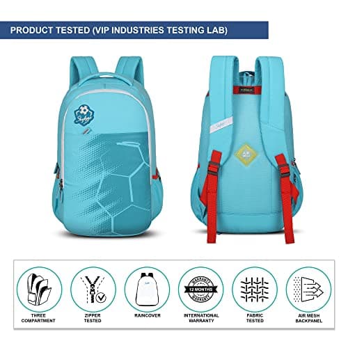 Skybags Kick 24L Adjustable Strap Polyester Blue Laptop Backpack (One Size) 5