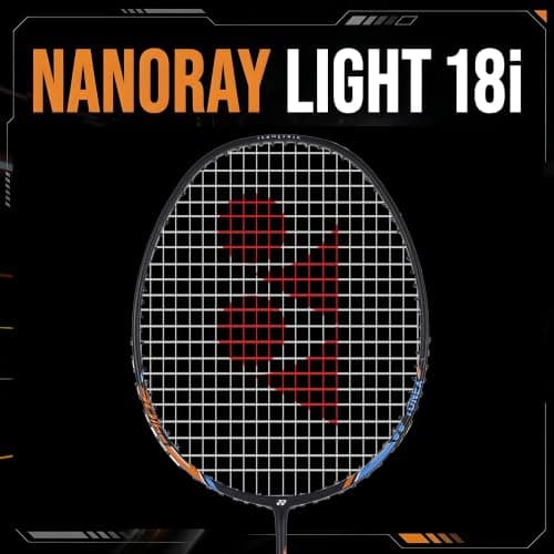 Yonex Nanoray Light 18i Graphite Badminton Racquet With Free Full Cover (77 Grams, 30 Lbs Tension, Black) 2