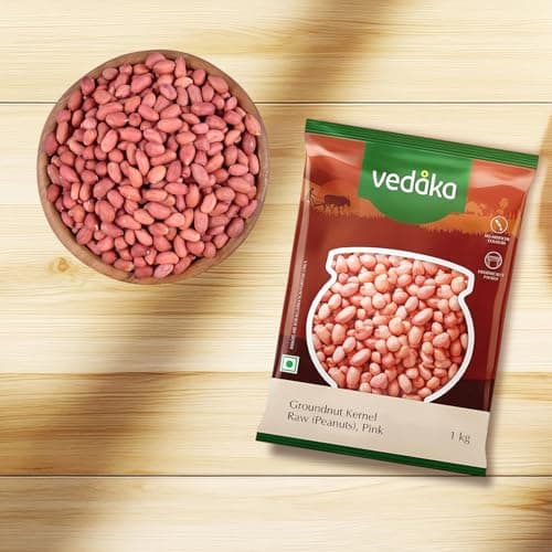 Amazon Brand - Vedaka Raw Peanuts, Pink, 1kg 5