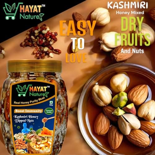 Kashmiri Honey mixed dry fruits and nuts, Roasted and Crunchy with Immunity & Energy Booster, Zero Chemicals & Preservatives. Pure and Natural Dry Fruits & dipped in organic honey. (big_900gm) 6