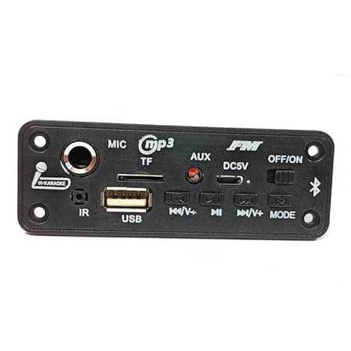 ERH India Bluetooth FM USB AUX Card MP3 Stereo Audio Amplifier Module with Mic Support and IR Remote for Music System and Home Theatre Amplifier Board Kit 3