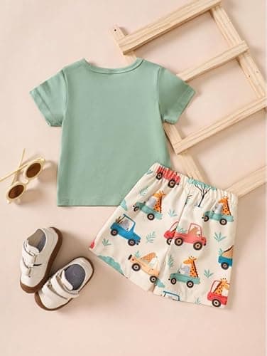 M.C Kids Clothes for Boys | Printed Cotton Half Sleeves T-shirt and Shorts Clothing Set | Casual Baby Boy Dress | Lightweight Kids Dress Set (2-3 year) 3