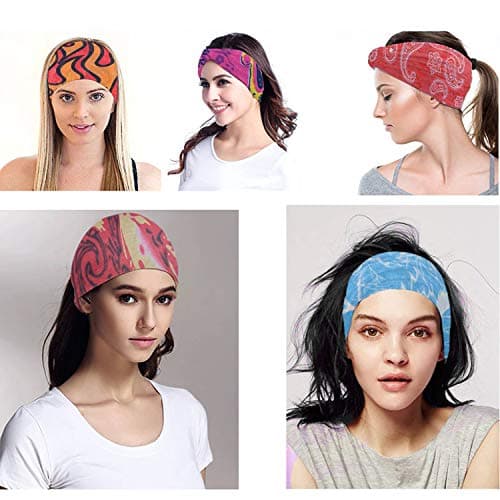 Allextreme ‎AEBAN05 Unisex Seamless Bandana Multi Wear Headband Face Mask Cover for Dust & Wind Protection, Bike Riding & Outdoor Sports (5 Pcs, Random Colour & Design) 3