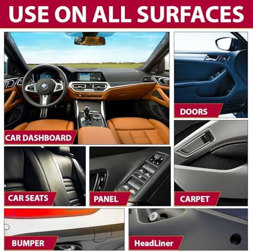 VRPRIME Car Interior Cleaner | Car Dashboard, Seat, Door | Leather, Plastic and Fabrics | Removes Tough Stains and Dirt with Microfiber Cloth (500ML) (Pack of 1) 5