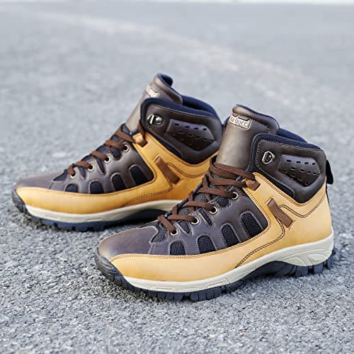 Bacca Bucci® Snowball 6 inches Moto Inspired Mountaineering Backpacking Hiking/Trekking Outdoor Boots for Men for Beginners- Brown, Size UK6 2