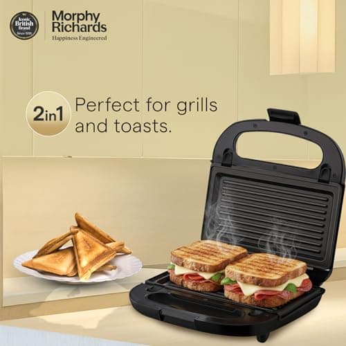 Morphy Richards 2 IN 1 750 Watt Sandwich Maker With changable Plate/Multi Grill/Luxe Rose T&G (Toast & Grill) With 2 Year Warranty 5