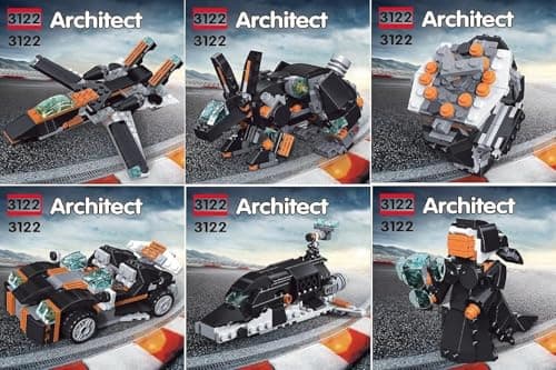 Umadiya® 36-in-1 Magic Building Blocks Set | 256+ Pieces | Creative Construction Toy for Kids | Includes Instruction Manual | Ideal for Boys & Girls Ages 6+ | DIY Brick Robot, Jet, Ship Models 5