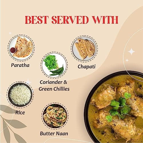 Mazaya Chicken Kali Mirch North Indian Style Delicious (Non - Veg, 285 g (Pack of 1)), Just Heat & Ready to Eat Food, No Preservatives, No Added Artificial - Colours, Flavours, Ready to Eat Meals, Rea 5