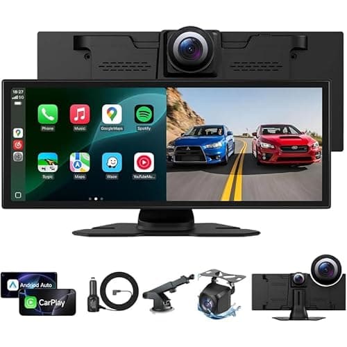Carlizem Carlizem 11.26 Inch in-Cell HD IPS Touch Screen with HD Dashcam Wireless Carplay & Wireless Android Auto Multimedia Player with Voice Control FM | Bluetooth 5.4 Mirror Link for All Vehicles