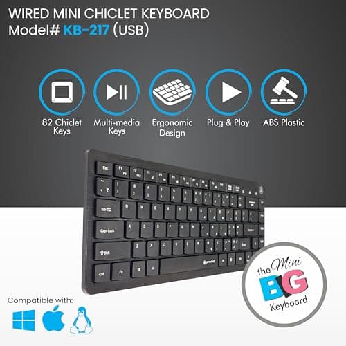 Prodot 5-in-1 Wired Combo Pack | 217 Mini Wired Keyboard + 185 Optical Mouse + 4 in1 Port USB Hub + USB Type-A to Type-C OTG + Anti-Slip Mouse Pad | for Laptop/Desktop 4