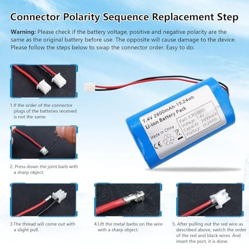 7.4V 2600mAh Lithium Battery with BMS & XH2.54 Connector for RC Cars, Robotics, LED Projects 4