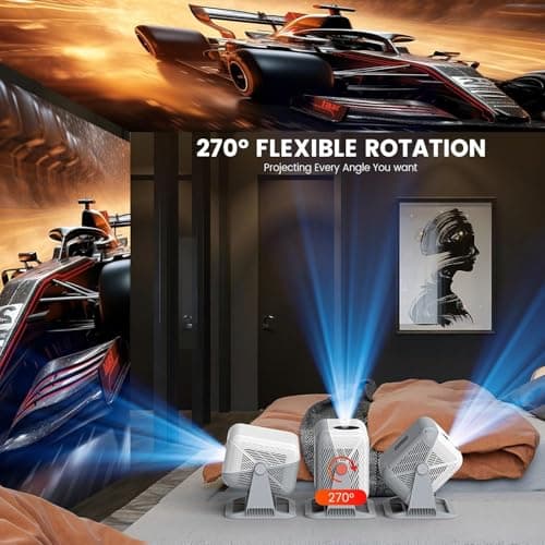 BeamX Shark Smart Projector 4K Android 13 Home Theater Projector with Auto Focus & Auto Keystone, 18000 Lumens Brightness, Dolby Audio, WiFi 6, Bluetooth HDMI ARC 300 Inch Display for Home & Bedroom 4