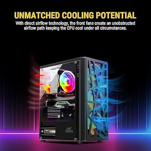 KRYNORCXY® Desktop Computer PC | i5 2400 Processor | Fast SSD Storage | 4 RGB Fan Gaming Cabinet | HD Graphics 2000 | WiFi | Windows 10 Pro | Home & Office Use (8GB RAM/128GB SSD) 5