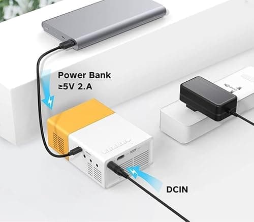 ZoTronico LED Mini Projector HD Resolution - Compatible with Phone Laptop Pendrive | 60inches Projection | 1080 Pixel Full HD Support (Random Color) 5