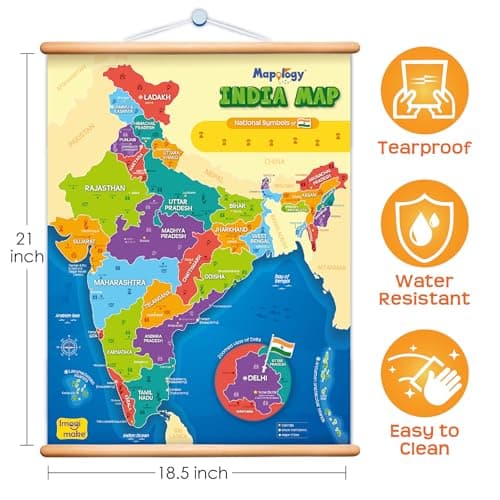 Imagimake Mapology India Map with Reusable Stickers | Educational Toy | Kids Learning Toys For Age 6 Years+ | Best Birthday Gift for Kids Age 5,6, 7, 8 6