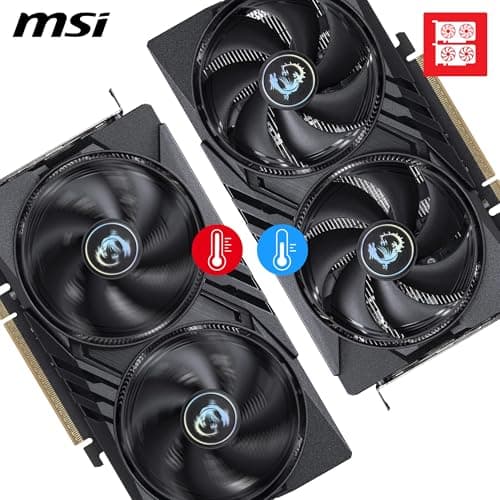 MSI GeForce RTX 5050 8G Gaming OC Graphic Card - NVIDIA GeForce RTX 5050 GPU, 8GB GDDR6 128-bit Memory, 20 Gbps, PCI Express Gen 5 x16 Interface, Upto 2632 MHz, Twin FROZR 10 3