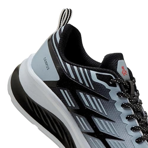 Campus Men's RELTO L Grey/Black Running Shoes - 8UK/India 1 Pair 6