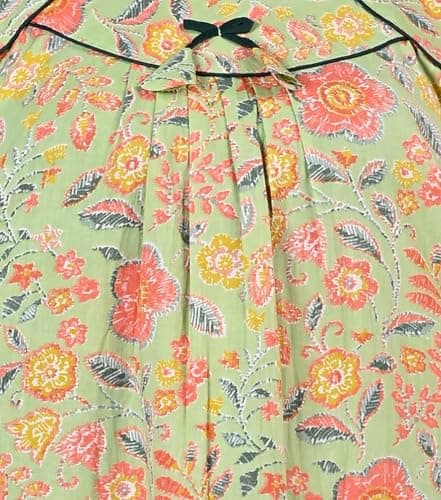 Bejod's Collection Women Pure Cotton Nighty Maxi | Full Length Floral Printed Cotton Night Dress for Women | Soft & Breathable Nightwear Gown Size L to XXL (Green, L) 4