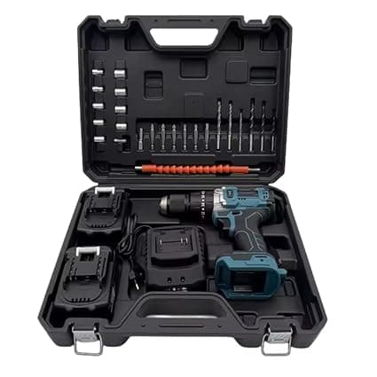 Variable Speed Cordless Drill Lithium Battery Electric Power Drills Cordless Electric Screwdriver Drill Cordless Screw Driver with Soft Grip Power Drill Set with 2 Batteries And Charger