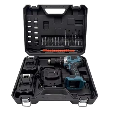 Variable Speed Cordless Drill Lithium Battery Electric Power Drills Cordless Electric Screwdriver Drill Cordless Screw Driver with Soft Grip Power Drill Set with 2 Batteries And Charger