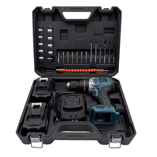 Variable Speed Cordless Drill Lithium Battery Electric Power Drills Cordless Electric Screwdriver Drill Cordless Screw Driver with Soft Grip Power Drill Set with 2 Batteries And Charger