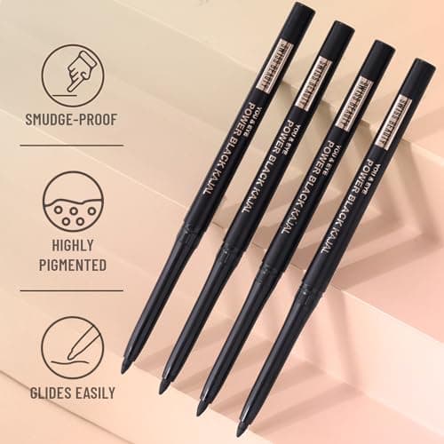 SWISS BEAUTY You & Eye Power Black Pencil Kajal | Waterproof & Smudge-Proof | 24 Hour Stay | Matte Finish Black Kajal | 0.30gm 3