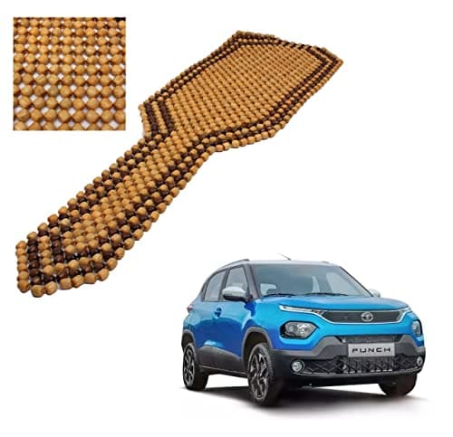 AUTOADDICT Auto Addict Premium Car Wooden Accupressure Design Bead Seat Cover for Tata Punch