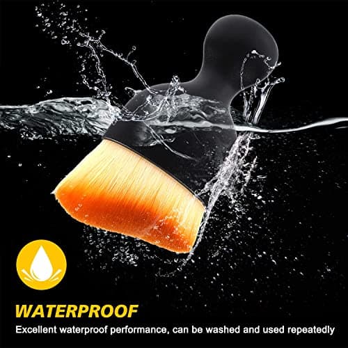 CUBIZ Polypropylene Scratch Free Car Interior Cleaning Tool Brush with Cover, Car Duster Brushes, Auto Interior Soft Bristles Cleaning Brush Dusting Tool for Car, Home, Office, Keyboard, Black 3