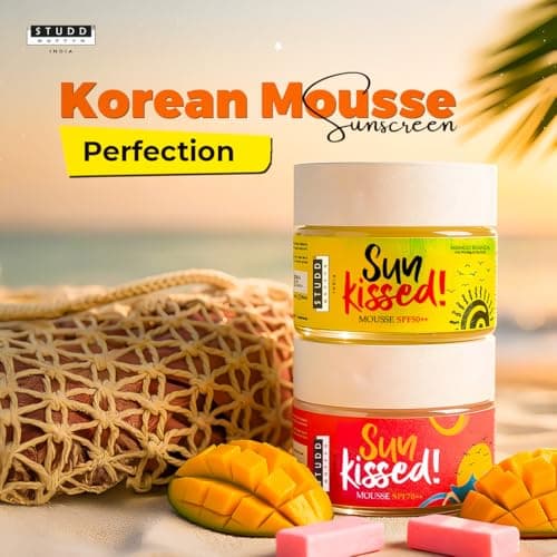 Studd Muffyn | Sun Kissed Mousse Sunscreen Combo | SPF 50++ Mango Mania & SPF 70++ Bubblegum Blast | Lightweight Mousse Sunscreen | Non Greasy | No White Cast | UVA UVB Protection | For All Skin Types 2