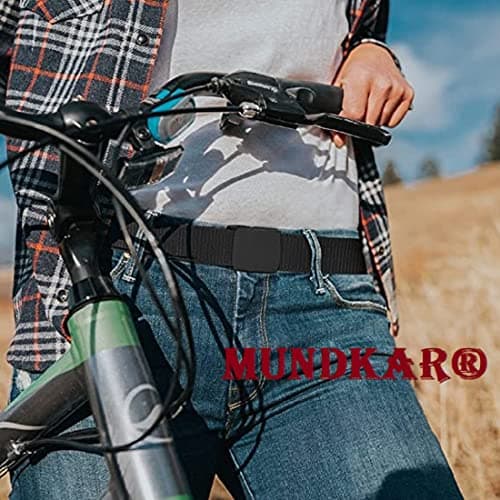 Mundkar Nylon Belt & Denim wallet combo Gift Set. (Blue wallet - Blue Belt) 5