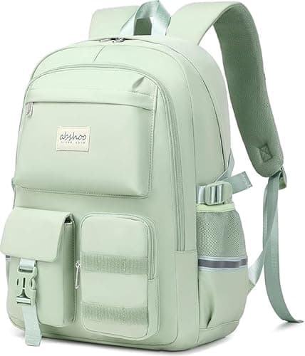 Swenil Student Laptop Bags for College Women Middle High School Teen Girls Women Bookbag Backpack Of Large Capacity Aesthetic Stylish Bag for college Travel Daypack (Olive Green) 2