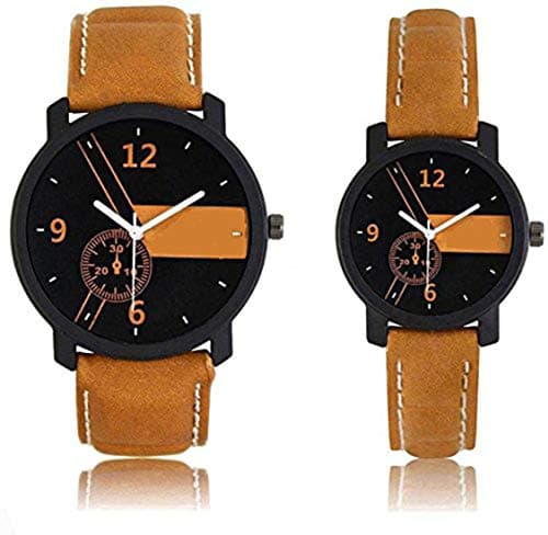 Acnos® Premium Analogue Multicolour Dial Couple's Watch Combo Set - Pack of 2…
