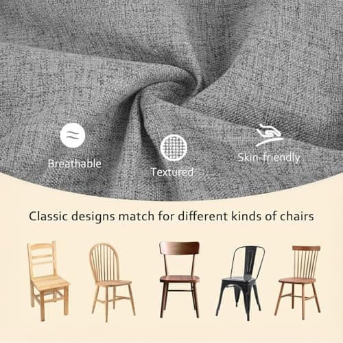 PrettyKrafts Soft Cotton Chair Cushion Pad 40×40×4 cm (Grey) | Comfortable Washable Seat Pad for Dining, Office & Study Chairs | Thick, Durable Sitting Cushion 4