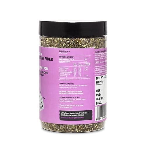 Zama Chia Seeds 300g PET Jar | Rich in Omega-3 and Fibre | Non-GMO | Diet Snacks | Wholesome and Natural | Cholesterol Free | Boosts Energy 2