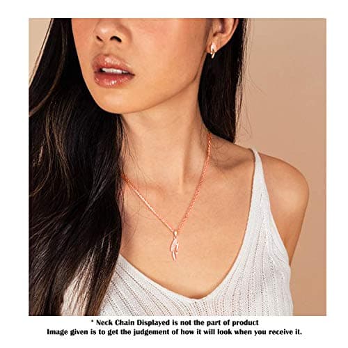 THE MARKETVILLA 92.5 Sterling Silver Pendant With Studs (Earring) Jewellery Set for Women & Girls (ROSE GOLD) 2