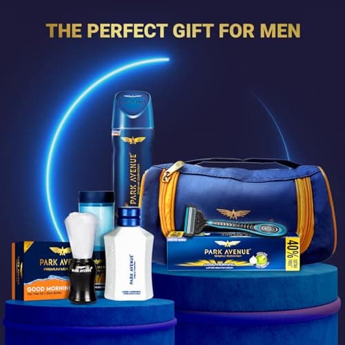Park Avenue Good Morning Grooming Collection 7 in-1 Combo Grooming Kit for Men | Gift Set for Men | Father’s Day Gift for Dad | Shaving Kit for Men | Shaving Foam | After Shave | Gift Hamper for Men,  3