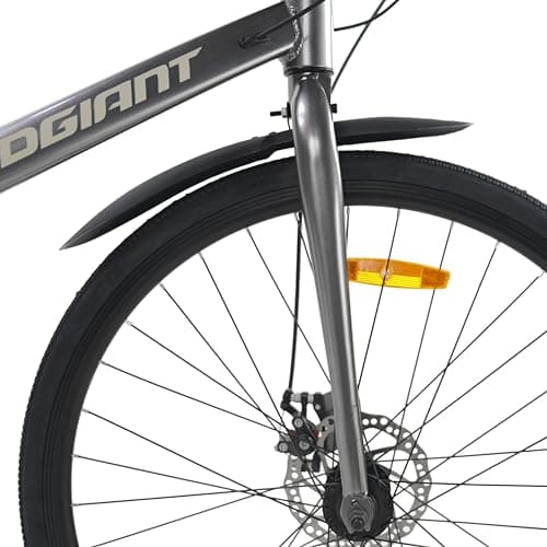 ROADGIANT BRO-Code 700C Hybrid Bicycle | Dual Disc Brake | 21 Speed Shimano | Aluminum Frame | Light Weight | Unisex | for All-Terrain Riding | Grey 5