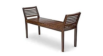 Ganpati Arts Sheesham Wood Seating Bench with Armrest for Home Living Room Wooden Furniture for Indoor Garden Balcony (Brown Finish) 1 Year Warranty