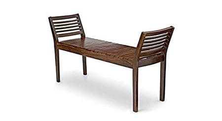 Ganpati Arts Sheesham Wood Seating Bench with Armrest for Home Living Room Wooden Furniture for Indoor Garden Balcony (Brown Finish) 1 Year Warranty