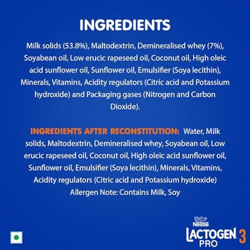 Lactogen Nestle Pro 3, Follow-Up Formula With Iron, Powder, Infant Whey Protein And Vitamins, After 12 Months Up To 18 Months, Bag-In-Box Pack, 800g (Pack of 2) 5
