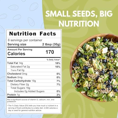 The Haven Bite Roasted Mix Seeds 1000g | Pure & Natural | Pumpkin, Sunflower, Watermelon, Flax, Chia, Sesame | High Protein & Fiber Rich Superfood Snack | Healthy Seeds Mix For Weight Loss 2