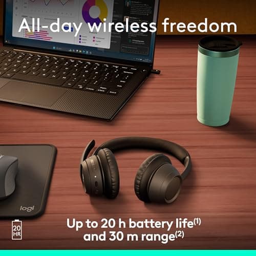 Logitech Zone 305 for Business, Wireless Bluetooth Headset with Microphone, for Google Meet, Google Voice, Zoom, Compatible with Windows, Mac, Chrome, Linux, iOS, iPadOS, Android 5