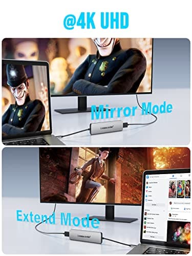 Lemorele 8-in-1 USB Hub for Laptop - 4K UHD HDMI Port, Space Aluminum Type-C Hub, USB 3.0 High-Speed Data Ports, PD 100W Fast Charging, SD/TF Card Slots, Compatible with Mac OS & Windows Systems 4