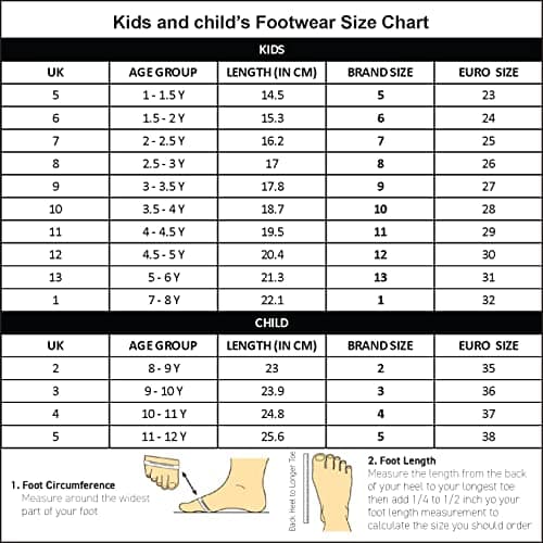 Campus Child CS-63B BLK School Shoes - 3UK/India 1 Pair 6