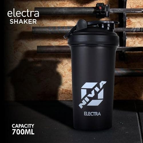 Nivia Electra Sports Shaker, BPA Free, Gym Workout, Running, BPA Free, Leakproof, Exercise Shaker - 700ML (Black) 3