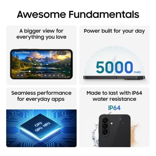 Samsung Galaxy A27 5G (Black, 6GB RAM, 128GB Storage) | 50MP No Shake Triple Camera | Snapdragon 4nm Processor | LPDDR5x | UFS 3.1 Storage | 6 Gen OS Upgrades | Super AMOLED Display 5